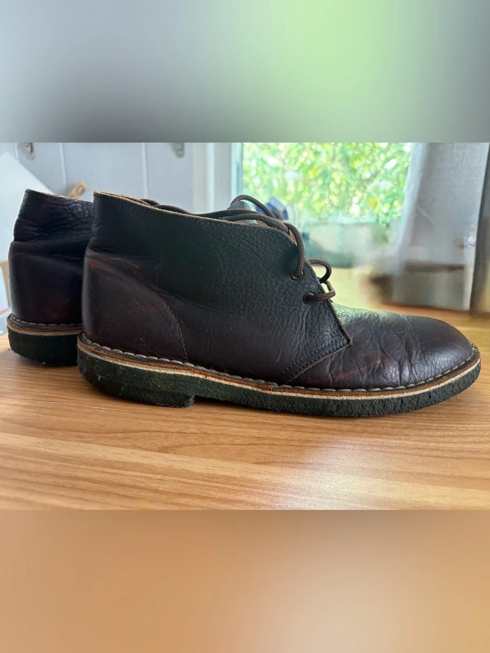 Clarks Originals New Indies 67733 Men’s 10 M Brown Leather Chukka Crepe Boots